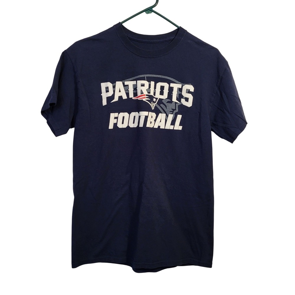 New England Patriots Football T Shirt Mens‎ Medium Navy Blue NFL Team Apparel
